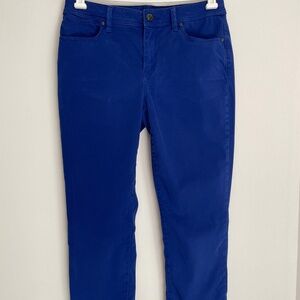 Chico's Stretchy Cropp Capri Pant Style Deep Royal Blue Size 00